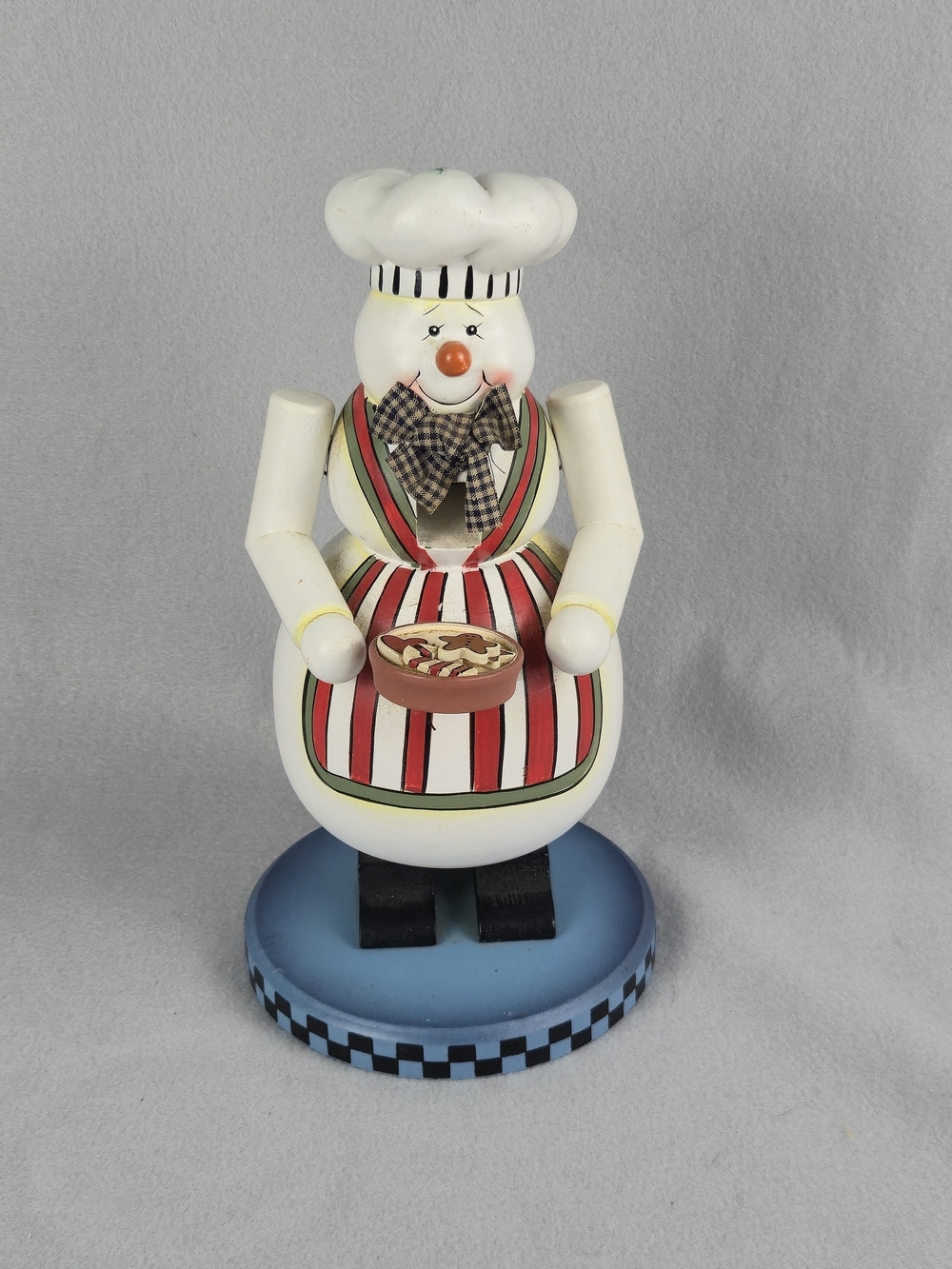 Vintage 2004 Workbench Chef Snowman Nutcracker 12"